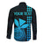 Custom Hawaii Long Sleeve Button Shirt King Kamehameha - Aqua LT9 - Polynesian Pride