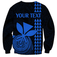 Custom Hawaii Sweatshirt King Kamehameha - Blue LT9 - Polynesian Pride