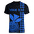 Custom Hawaii Women V Neck T Shirt King Kamehameha - Blue LT9 - Polynesian Pride