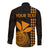 Custom Hawaii Long Sleeve Button Shirt King Kamehameha - Gold LT9 - Polynesian Pride