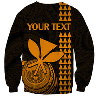 Custom Hawaii Sweatshirt King Kamehameha - Gold LT9 - Polynesian Pride
