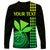 Custom Hawaii Long Sleeve Shirt King Kamehameha - Lime LT9 - Polynesian Pride