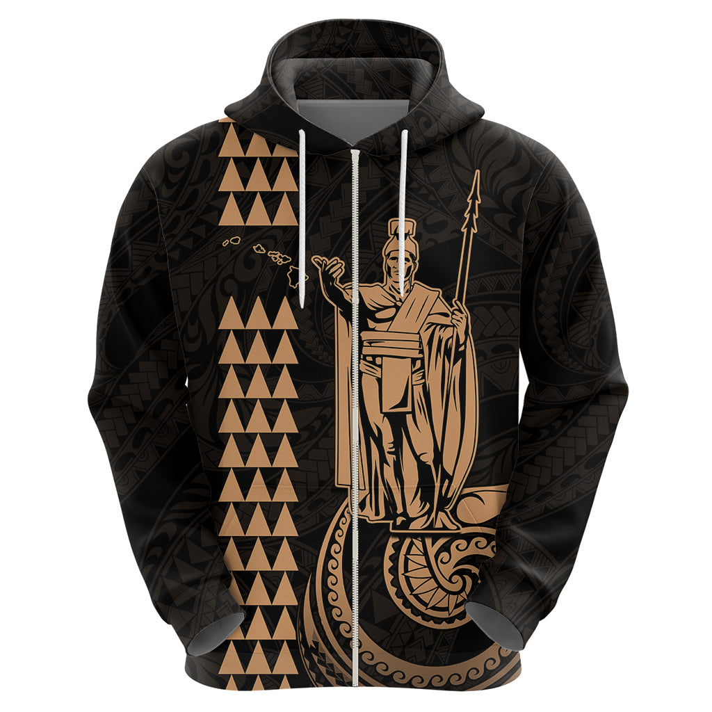 Custom Hawaii Hoodie King Kamehameha Nude LT9 - Polynesian Pride