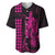 Custom Hawaii Baseball Jersey King Kamehameha - Pink LT9 Pink - Polynesian Pride