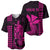 Custom Hawaii Baseball Jersey King Kamehameha - Pink LT9 - Polynesian Pride