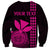 Custom Hawaii Sweatshirt King Kamehameha - Pink LT9 - Polynesian Pride