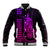 Custom Hawaii Baseball Jacket King Kamehameha - Pink Gradient LT9 Unisex Pink Gradient - Polynesian Pride