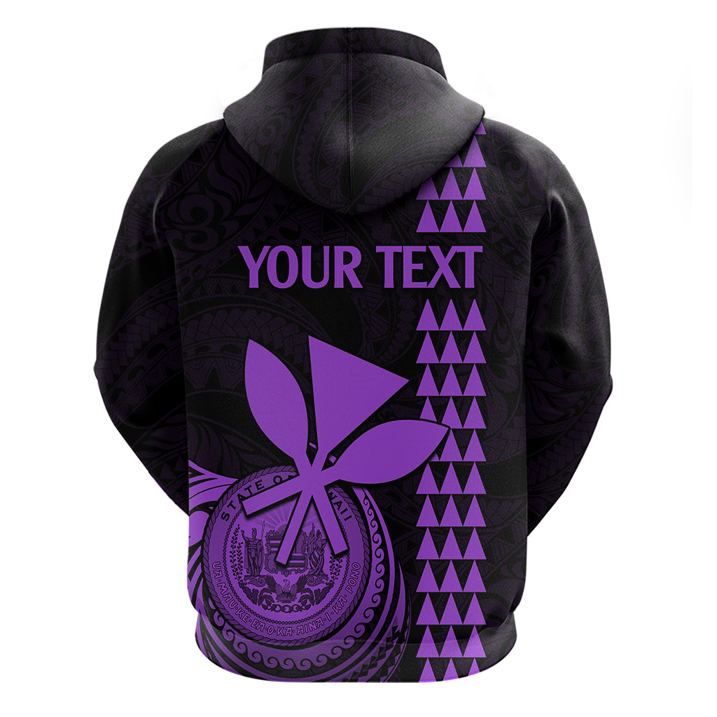 Custom Hawaii Hoodie King Kamehameha Purple LT9 - Polynesian Pride
