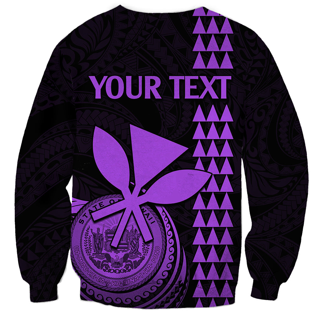 Custom Hawaii Sweatshirt King Kamehameha - Purple LT9 - Polynesian Pride