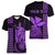 Custom Hawaii Women V Neck T Shirt King Kamehameha - Purple LT9 - Polynesian Pride