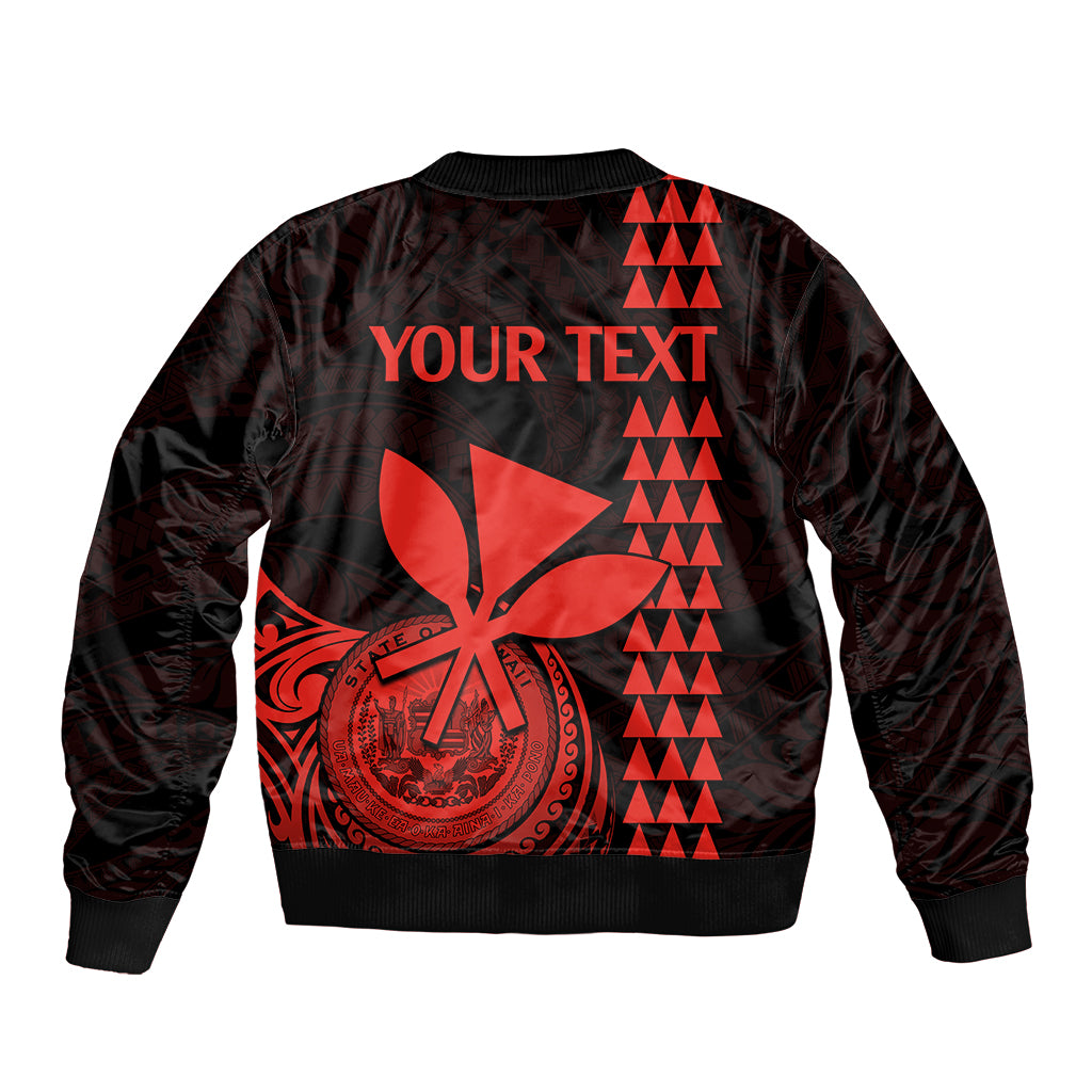 Custom Hawaii Bomber Jacket King Kamehameha - Red LT9 - Polynesian Pride
