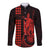 Custom Hawaii Long Sleeve Button Shirt King Kamehameha - Red LT9 Unisex Red - Polynesian Pride
