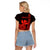 Custom Hawaii Raglan Cropped T Shirt King Kamehameha - Red LT9 - Polynesian Pride