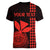 Custom Hawaii Women V Neck T Shirt King Kamehameha - Red LT9 - Polynesian Pride