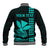 Custom Hawaii Baseball Jacket King Kamehameha - Turquoise LT9 - Polynesian Pride