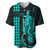 Custom Hawaii Baseball Jersey King Kamehameha - Turquoise LT9 Turquoise - Polynesian Pride