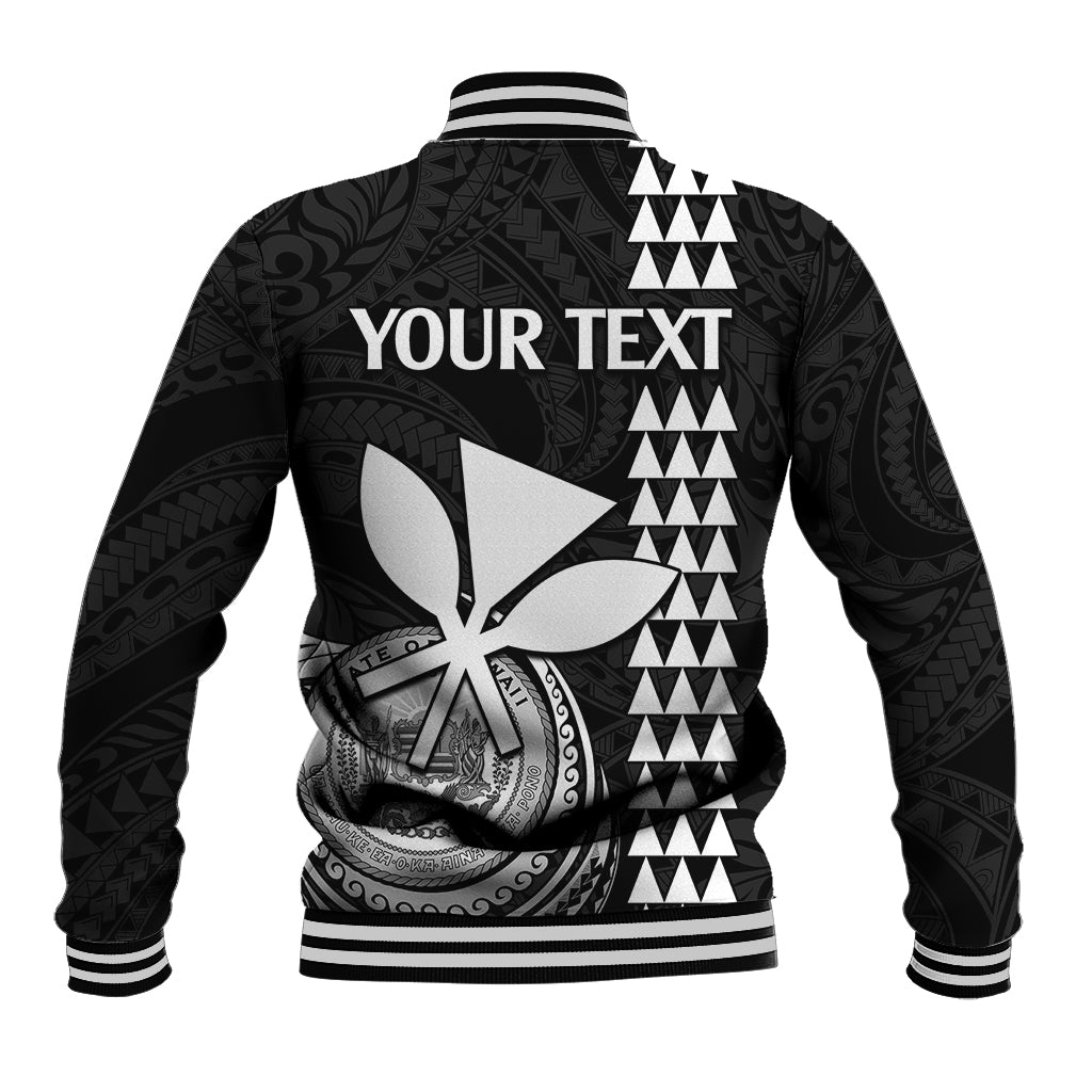 Custom Hawaii Baseball Jacket King Kamehameha - White LT9 - Polynesian Pride