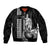 Custom Hawaii Bomber Jacket King Kamehameha - White LT9 Unisex White - Polynesian Pride