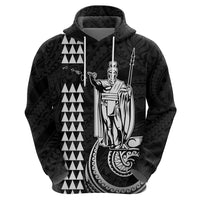 Custom Hawaii Hoodie King Kamehameha White LT9 - Polynesian Pride