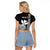 Custom Hawaii Raglan Cropped T Shirt King Kamehameha - White LT9 - Polynesian Pride