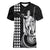 Custom Hawaii Women V Neck T Shirt King Kamehameha - White LT9 Female White - Polynesian Pride