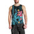 Custom Polynesian Men Tank Top Hawaiian Warriors with Tribal Shark Tattoos - Blue LT9 - Polynesian Pride