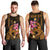 Custom Polynesian Men Tank Top Hawaiian Warriors with Tribal Shark Tattoos - Gold LT9 - Polynesian Pride