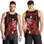 Custom Polynesian Men Tank Top Hawaiian Warriors with Tribal Shark Tattoos - Red LT9 - Polynesian Pride