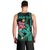 Custom Polynesian Men Tank Top Hawaiian Warriors with Tribal Shark Tattoos - Turquoise LT9 - Polynesian Pride