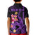 Custom Polynesian Kid Polo Shirt Hawaiian Warriors with Tribal Shark Tattoos - Purple LT9 - Polynesian Pride