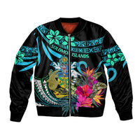 Solomon Islands Bomber Jacket Happy Independence Day LT9 Unisex Blue - Polynesian Pride