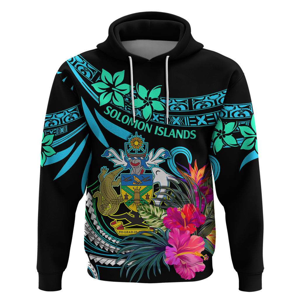 Solomon Islands Hoodie Happy Independence Day LT9 Blue - Polynesian Pride