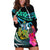 Solomon Islands Hoodie Dress Happy Independence Day LT9 Blue - Polynesian Pride