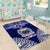 Personalised Samoa Coat Of Arms Area Rug With Polynesian Pattern Version