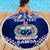 Personalised Samoa Coat Of Arms Beach Blanket With Polynesian Pattern Version