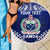 Personalised Samoa Coat Of Arms Beach Blanket With Polynesian Pattern Version