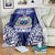 Personalised Samoa Coat Of Arms Blanket With Polynesian Pattern Version