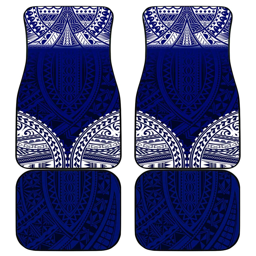 Personalised Samoa Coat Of Arms Car Mats With Polynesian Pattern Version LT9