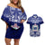 Personalised Samoa Coat Of Arms Couples Matching Off Shoulder Short Dress and Hawaiian Shirt With Polynesian Pattern Version