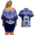 Personalised Samoa Coat Of Arms Couples Matching Off Shoulder Short Dress and Hawaiian Shirt With Polynesian Pattern Version