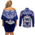 Personalised Samoa Coat Of Arms Couples Matching Off Shoulder Short Dress and Long Sleeve Button Shirt With Polynesian Pattern Version