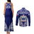 Personalised Samoa Coat Of Arms Couples Matching Tank Maxi Dress and Long Sleeve Button Shirt With Polynesian Pattern Version