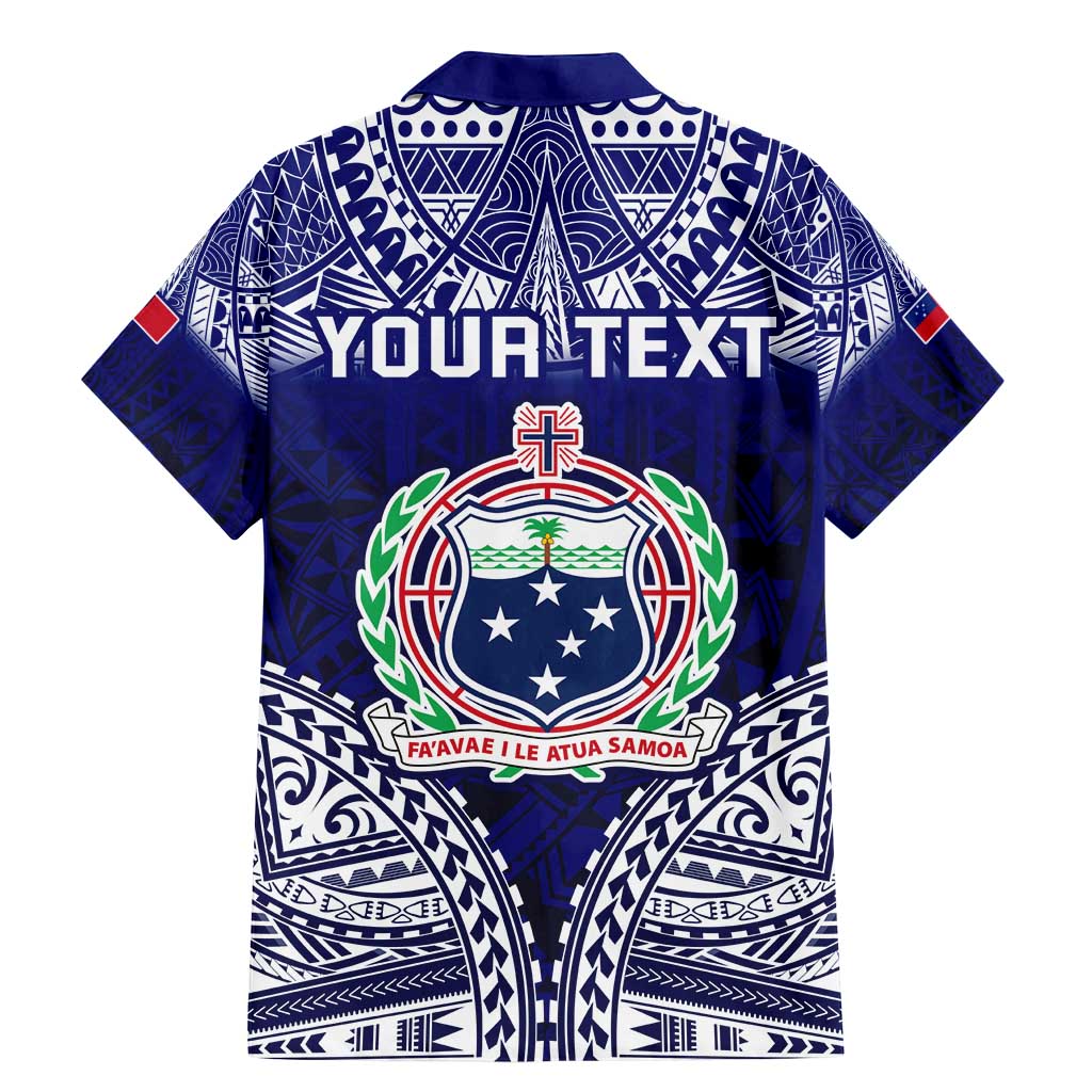 Personalised Samoa Coat Of Arms Family Matching Mermaid Dress and Hawaiian Shirt With Polynesian Pattern Version