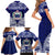 Personalised Samoa Coat Of Arms Family Matching Short Sleeve Bodycon Dress and Hawaiian Shirt With Polynesian Pattern Version