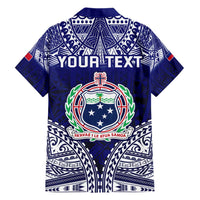 Personalised Samoa Coat Of Arms Family Matching Short Sleeve Bodycon Dress and Hawaiian Shirt With Polynesian Pattern Version