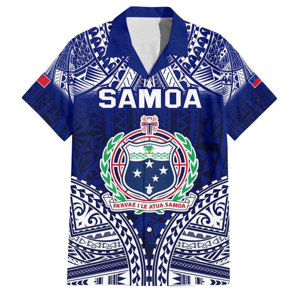 Personalised Samoa Coat Of Arms Family Matching Summer Maxi Dress and Hawaiian Shirt With Polynesian Pattern Version