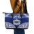 Personalised Samoa Coat Of Arms Leather Tote Bag With Polynesian Pattern Version
