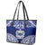 Personalised Samoa Coat Of Arms Leather Tote Bag With Polynesian Pattern Version