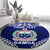 Personalised Samoa Coat Of Arms Round Carpet With Polynesian Pattern Version