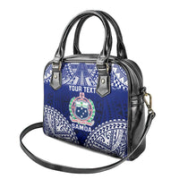 Personalised Samoa Coat Of Arms Shoulder Handbag With Polynesian Pattern Version
